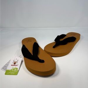 Kuailu Black and Brown‎ Women's Sandals